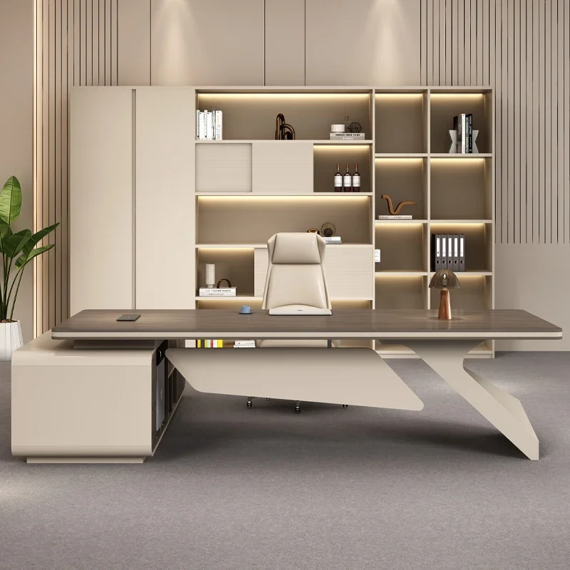Home Office L Shaped Desk - With Storage Mesas Gamming Executive Office