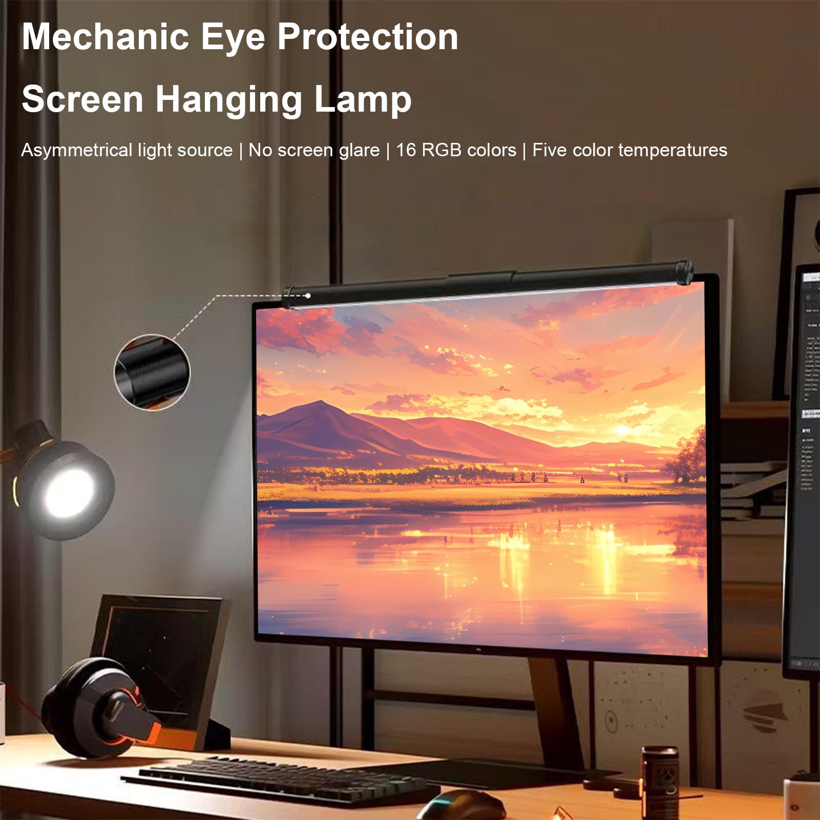 Home Office Lamp - Computer Monitor Lamp 3 Colors Adjustable