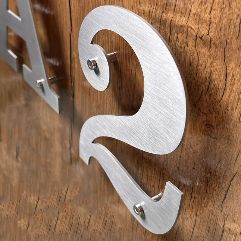 Home Office Number - 127mm/5in Stainless Steel Letters Numbers Outdoor