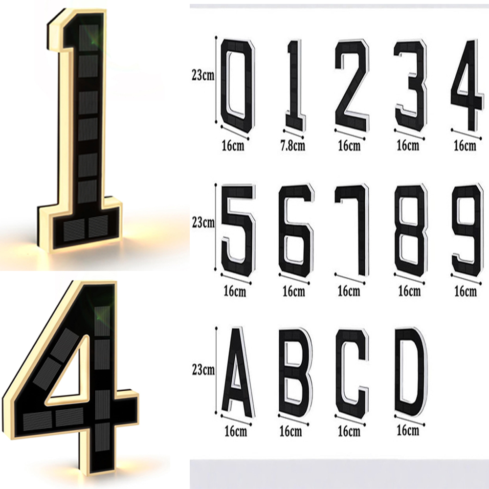 Home Office Number - Solar House Number Lights House Sign