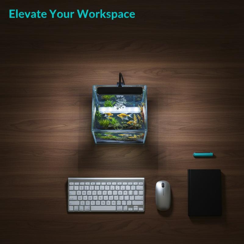Home Office Lamp - USB Aquarium Clip Light Flexible Neck