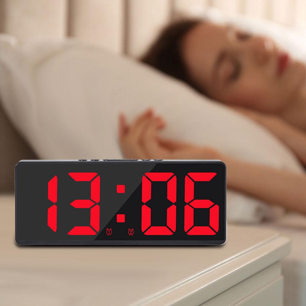 Led Desk Clock - LED Digital Alarm Clock Voice Control