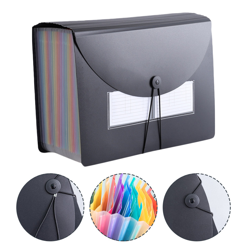 Home Office Travel Document - Stylish Rainbow Accordion File Folder Portable