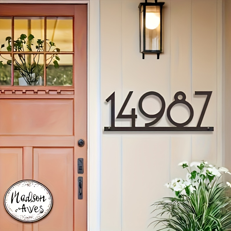 Home Office Number - Personalized Handcrafted Metal Address Plaque Wall
