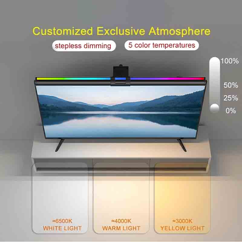60/80cm RGB Light LED Monitor  - Home Office Lamp review and price