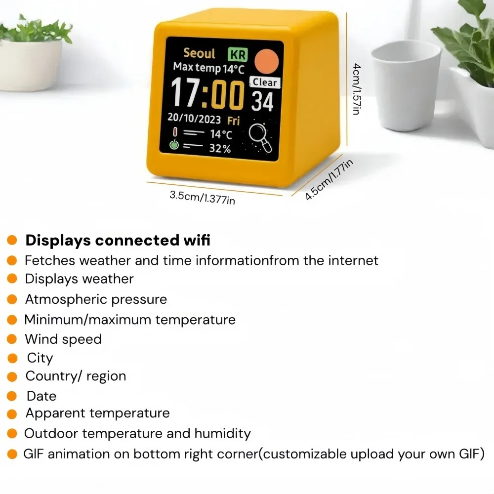 Smart Wifi Weather Station Des - Led Desk Clock review and price