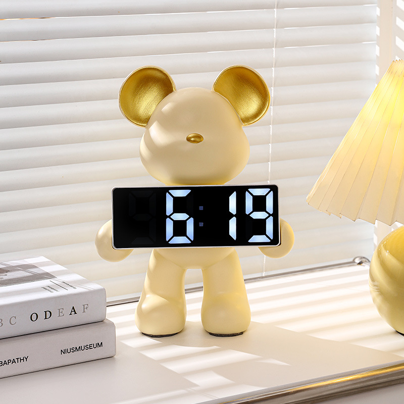 Nordic Creative Resin Bear Clo - Led Desk Clock review and price