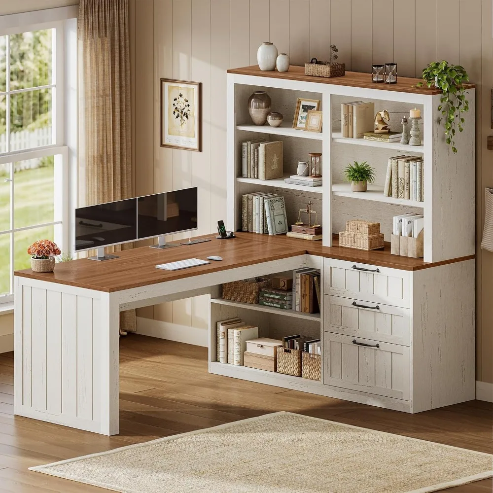 SEDETA Farmhouse L Shaped Comp - Home Office L Shaped Desk review and price