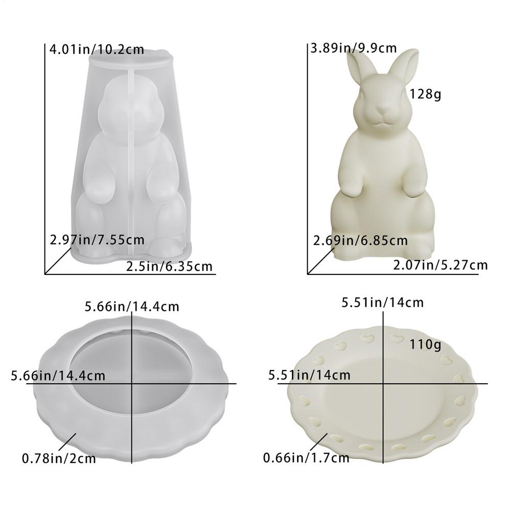 Bunny Tray Mold 3D Cute Silico - Home Office Gear review and price