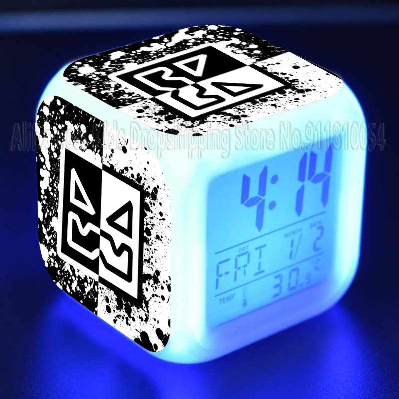 Angry Geometry Dash Alarm Cloc - Led Desk Clock review and price