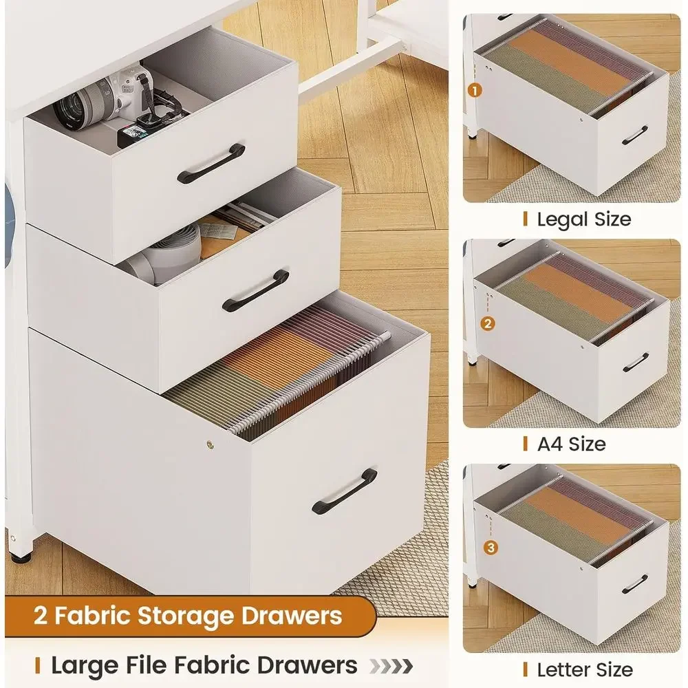 58 L-Shaped Desk with Storage, - Home Office L Shaped Desk review and price