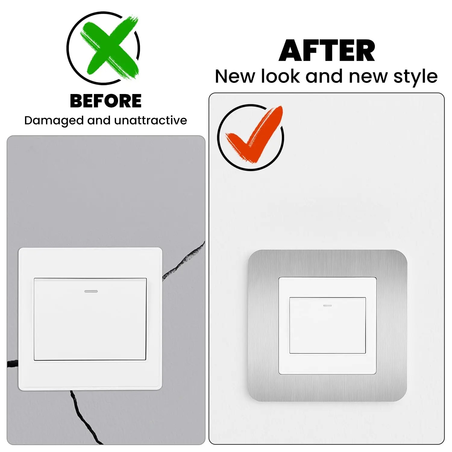 4pcs Silvery Self-Adhesive Lig - Home Office Of Uk review and price