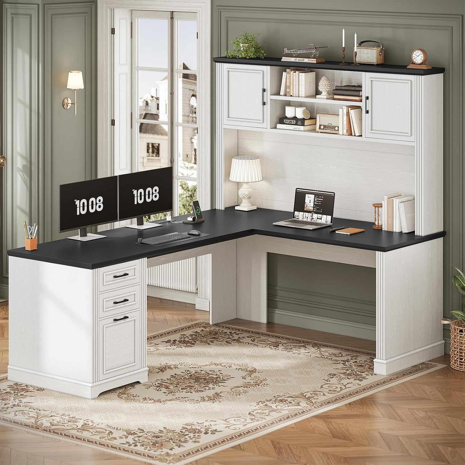 L Shaped Desk with Hutch & 3 D - Home Office L Shaped Desk review and price