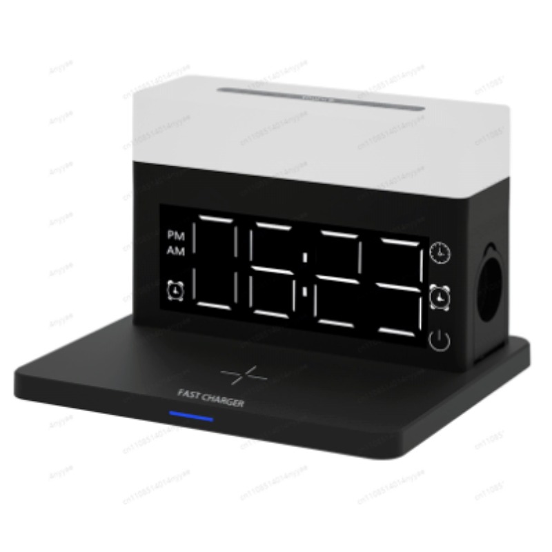 6-in-1 Wireless Charging Desk  - Led Desk Clock review and price