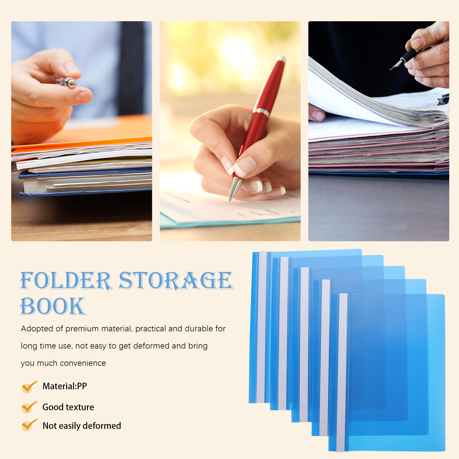 15Pcs A4 Document Folder PP Pl - Home Office Travel Document review and price