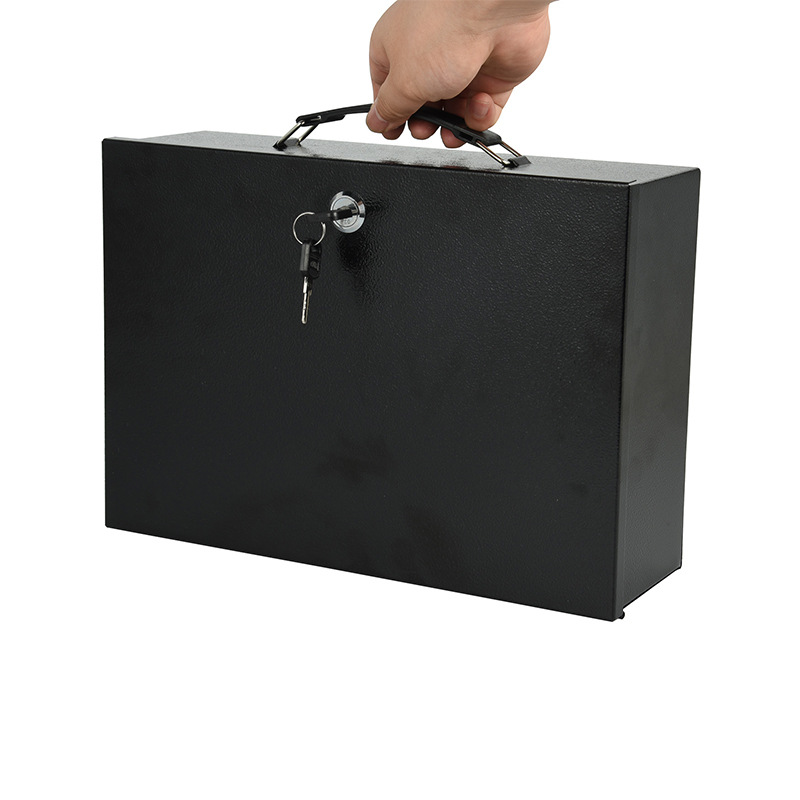 Locked iron box Cash box Docum - Home Office For Passport review and price