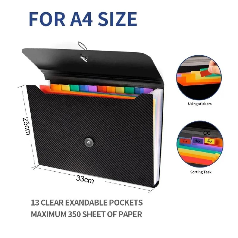 13 pockets expanding file fold - Home Office Travel Document review and price