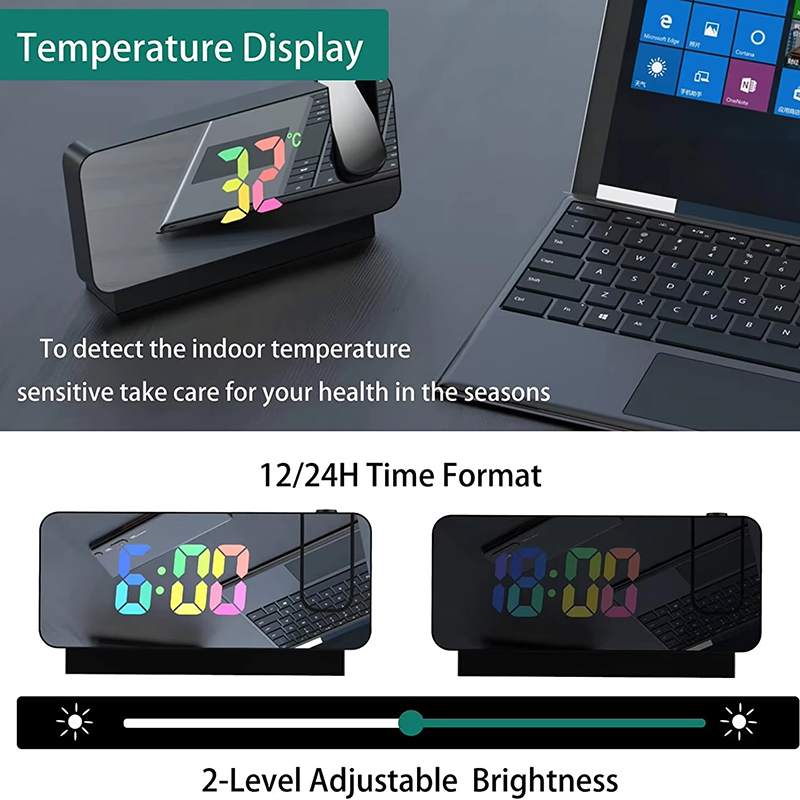 Projection Alarm Clock Desk Cl - Led Desk Clock review and price