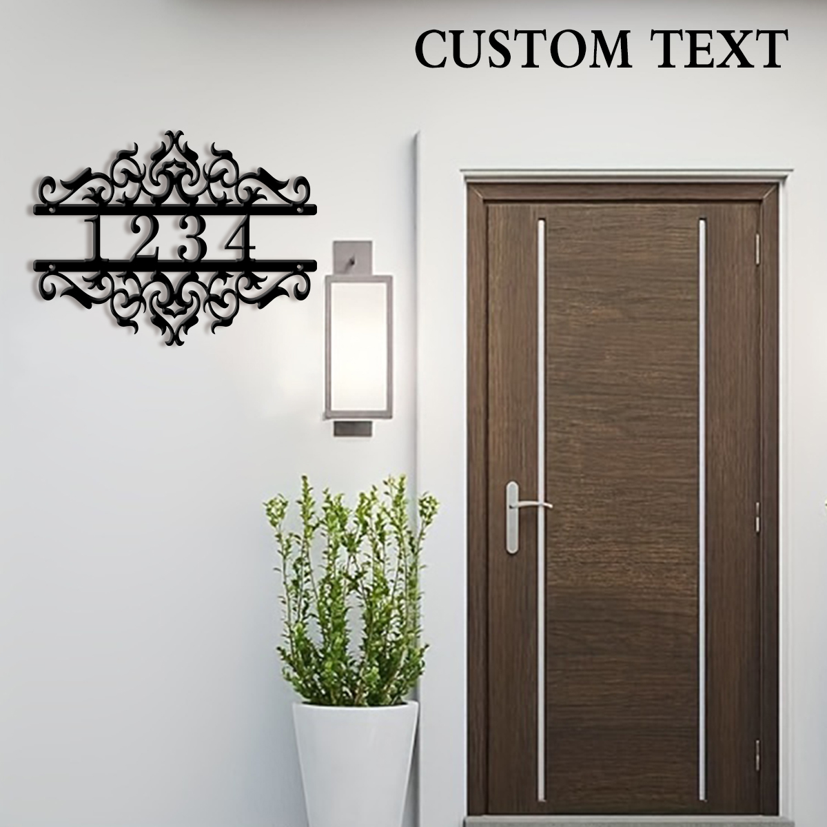 1Pc Custom heart Metal Door St - Home Office Number review and price