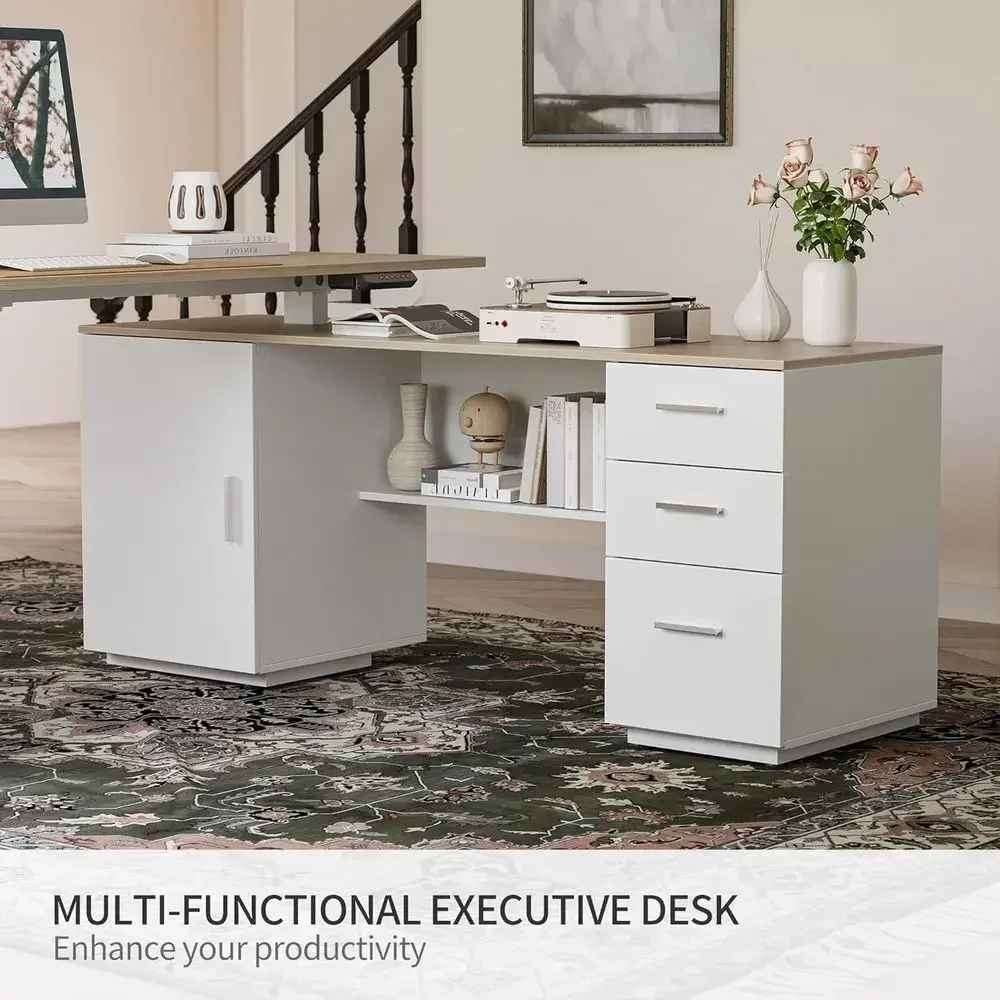 63 Executive L-Shaped Standing - Home Office L Shaped Desk review and price