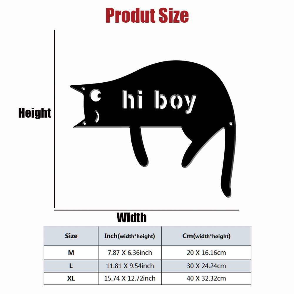 1Pc Custom cat Metal Door Stre - Home Office Number review and price