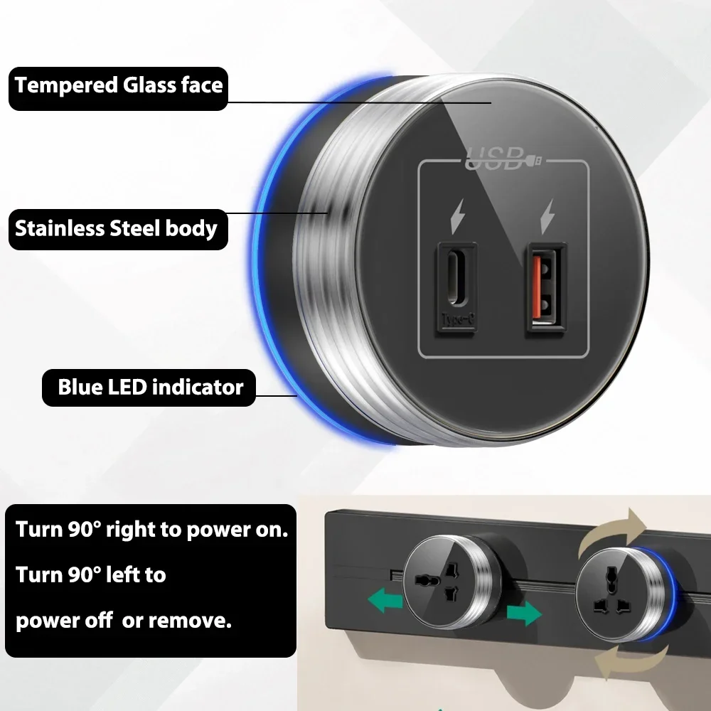 Wall Power Track Socket with S - Home Office Of Uk review and price