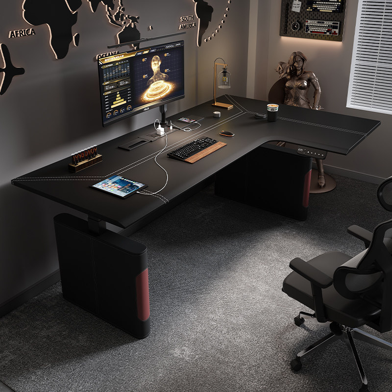 Corner electric lifting desk L - Home Office L Shaped Desk review and price